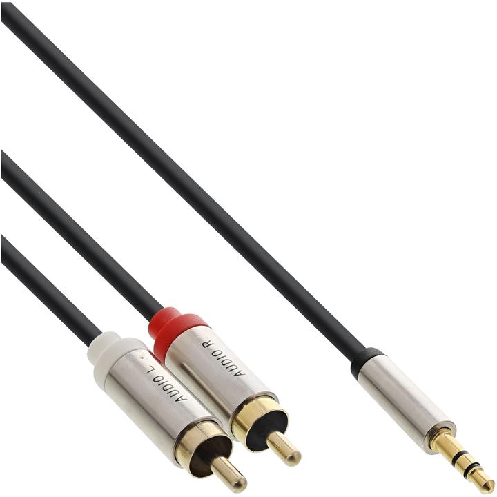 Produktbild InLine Basic Slim Audio Kabel Klinke 3 (1 m, AUX Kabel)