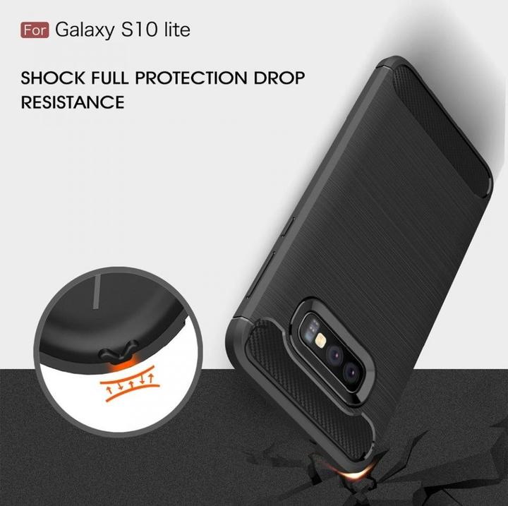 Actual product image Screenguard Samsung Galaxy S10e Cover Carbon Brushed Soft TPU (Samsung Galaxy S10e)