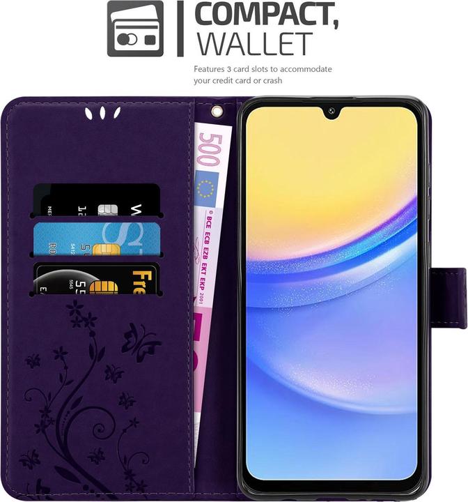 Produktbild Cadorabo Hülle für Samsung Galaxy A16 mit Blumen Muster (Samsung Galaxy A16)