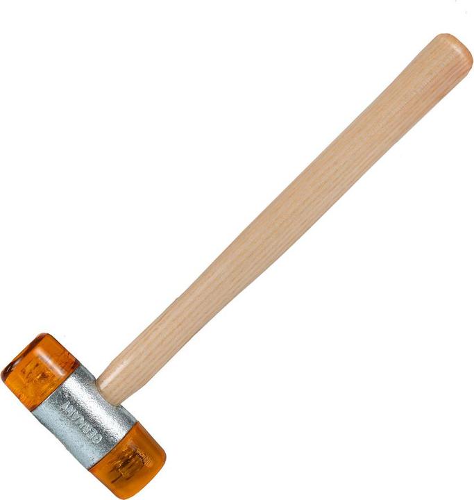 Image du produit Dönges Marteau en plastique avec manche en frêne verni, 40 mm, jaune (570 g)