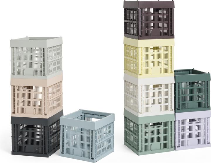 Produktbild HAY - Colour Crate Kunststoffdeckel Square & Cube M (Hellgelb)