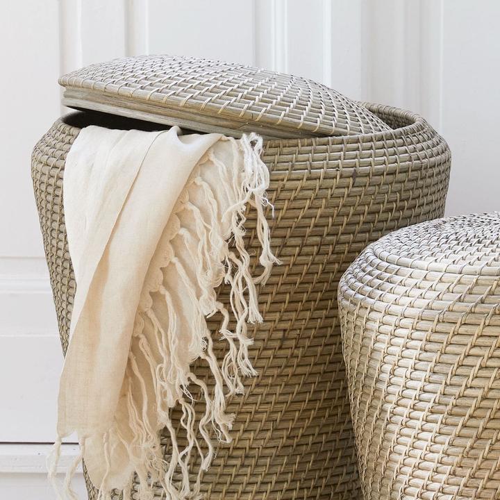 Image du produit Loberon Panier à linge 2 pièces Nora marron