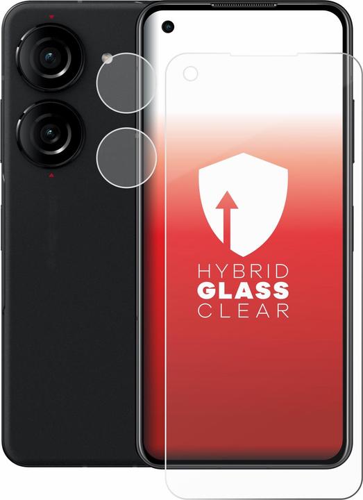 Actual product image upscreen Hybrid Glass Clear Premium Glass Screen Protector for Asus ZenFone 10 (Front+Camera) (1 pcs., Asus Zenfone 10)
