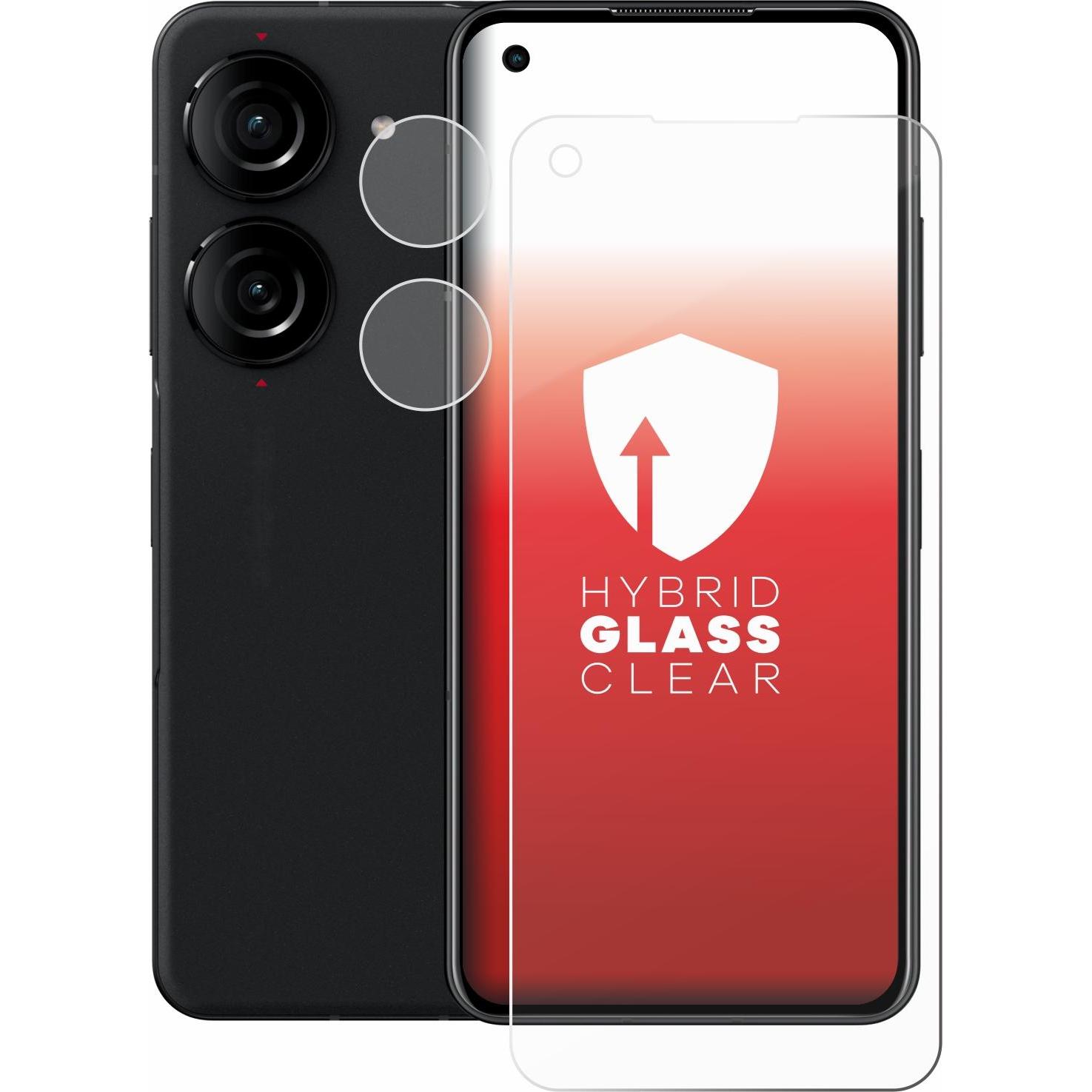 Thumbnail - upscreen Hybrid Glass Clear Premium Panzerglasfolie für Asus ZenFone 10 (Display+Kamera) (1 Stück, Asus Zenfone 10), Sma...