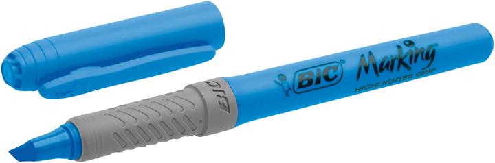 Produktbild Bic Textmarker "Highlighter Grip", Keilspitze, blau (12x)