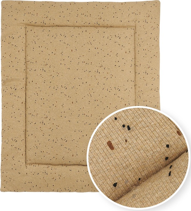 Actual product image Meyco Baby Rib Mini Spot Playpen Pad - toffee melange (80 cm, 100 cm)