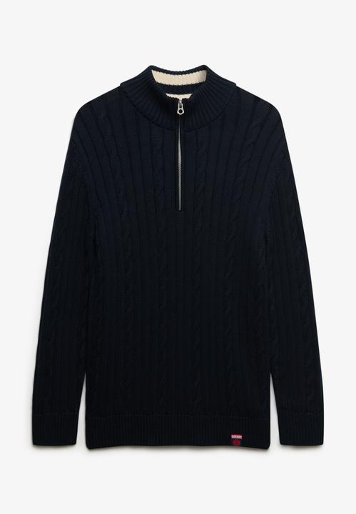 Produktbild Superdry Damen lässiger Strickpullover mit halbem Reissverschluss (M)
