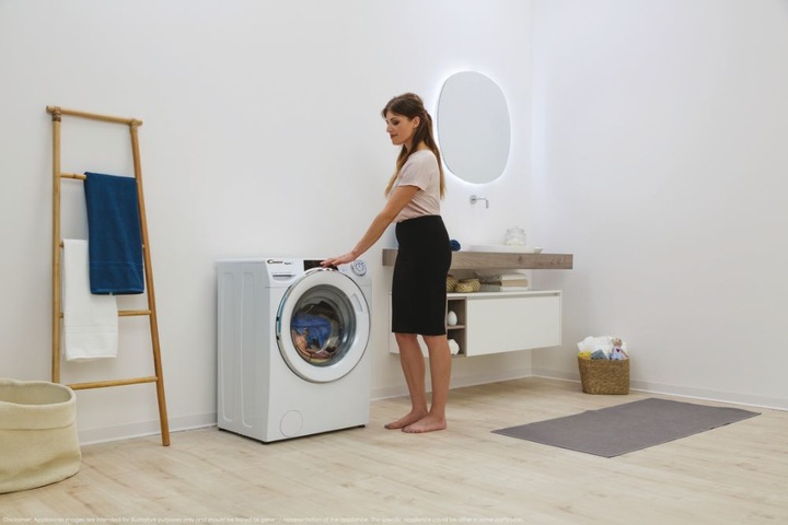 Actual product image Candy RO14146DWMCE/1-S Washing Machine, A, Front loading, Depth 60 cm, 14 kg, White (14 kg, Left)