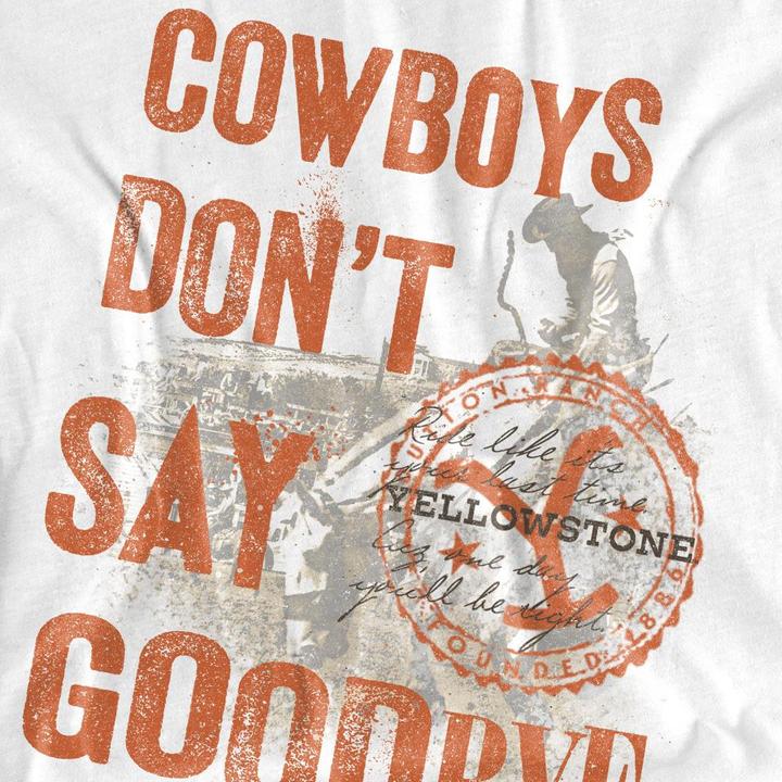 Immagine prodotto Yellowstone Cowboys Don't Say Goodbye Maglietta Adulto Unisex (L)