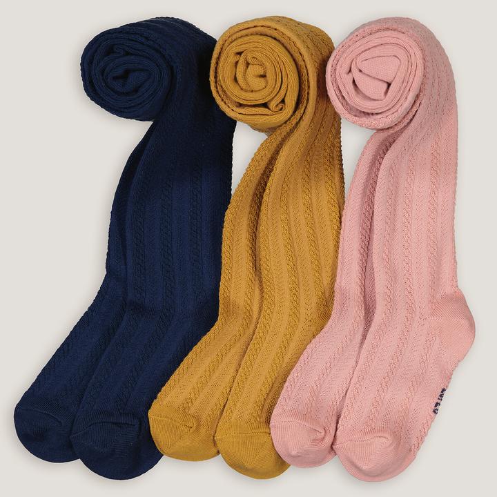 Immagine prodotto La Redoute Collections 3er-Pack unifarbene Strumpfhosen mit Zopfmuster (35, 38)