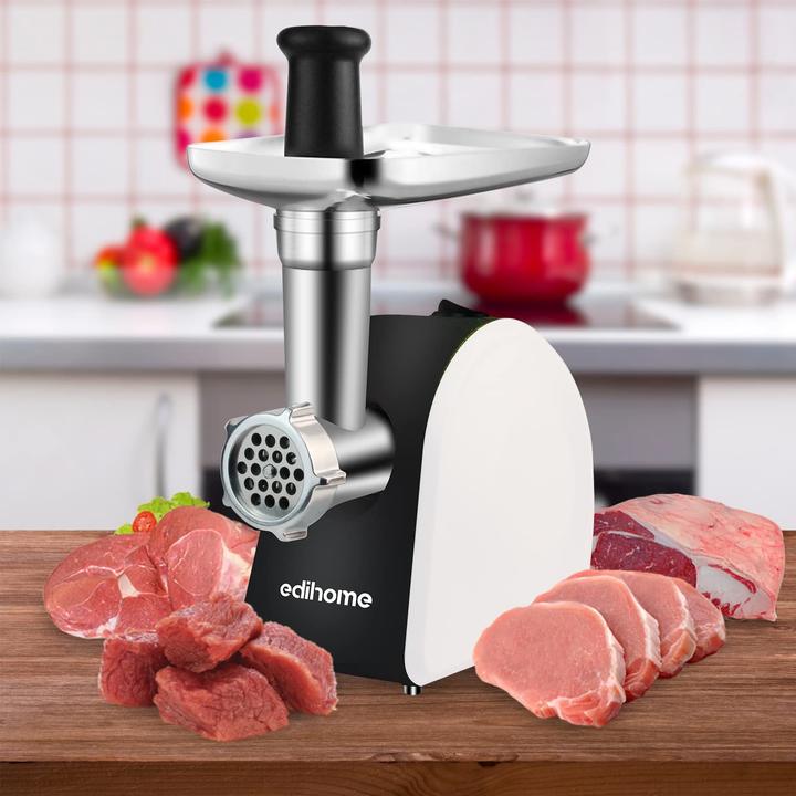 Produktbild Edihome Fleischwolf mit Wurstfüller, Schwarz/Weiss