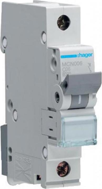 Hager Interrupteur LS 1 pôle 6kA C-6A 1M