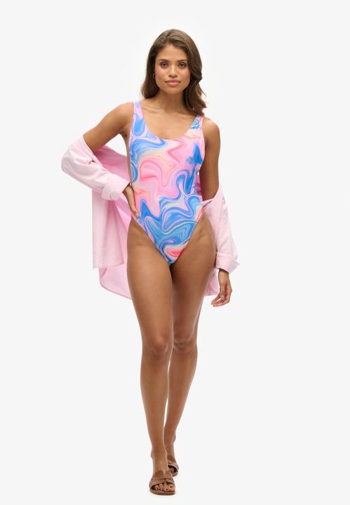 Actual product image Superdry Print Scoop Back Swimsuit (M)