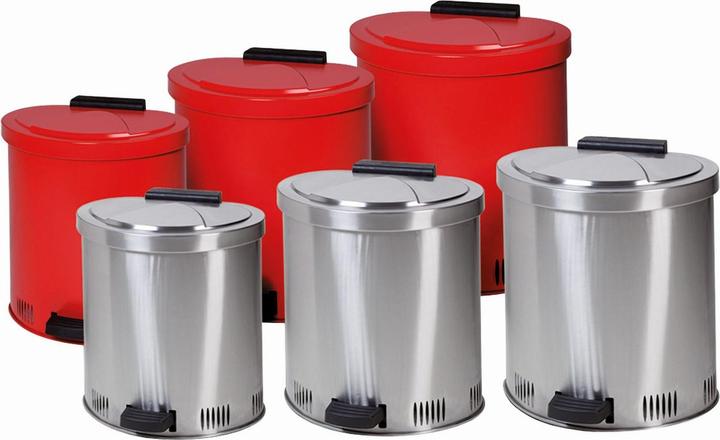 Actual product image asecos Cleaning cloth collection container sheet steel red 65 litres