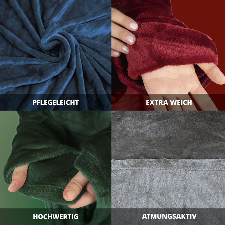 Actual product image Walser Kuscheldecke mit Ärmeln (180 x 150 cm)