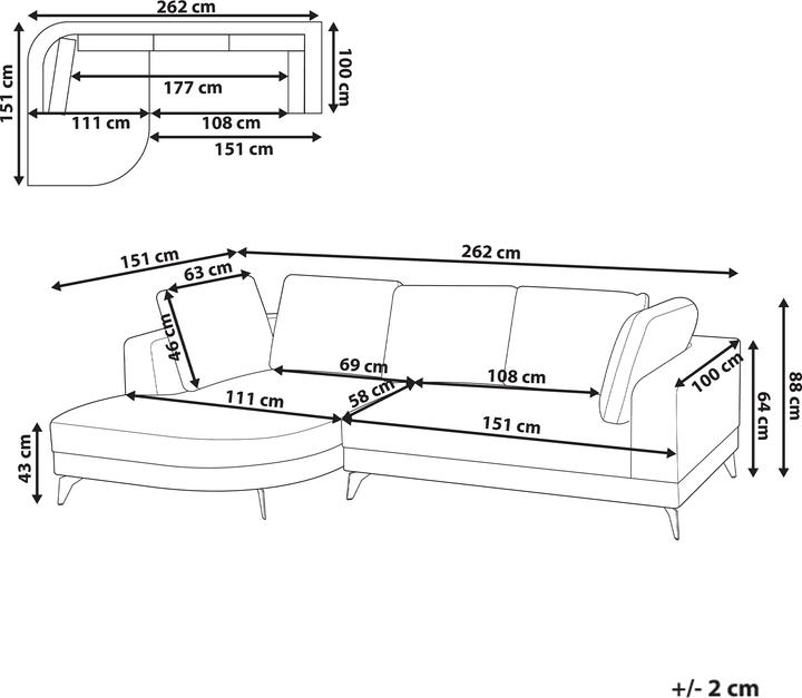 Produktbild Beliani Marum (Ecksofa)