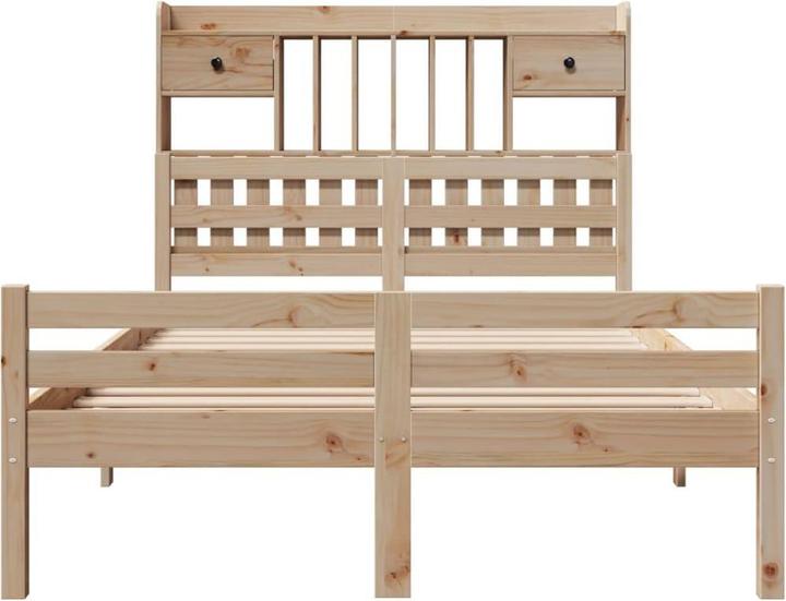 Produktbild vidaXL Bett mit Regal (135 x 190 cm)