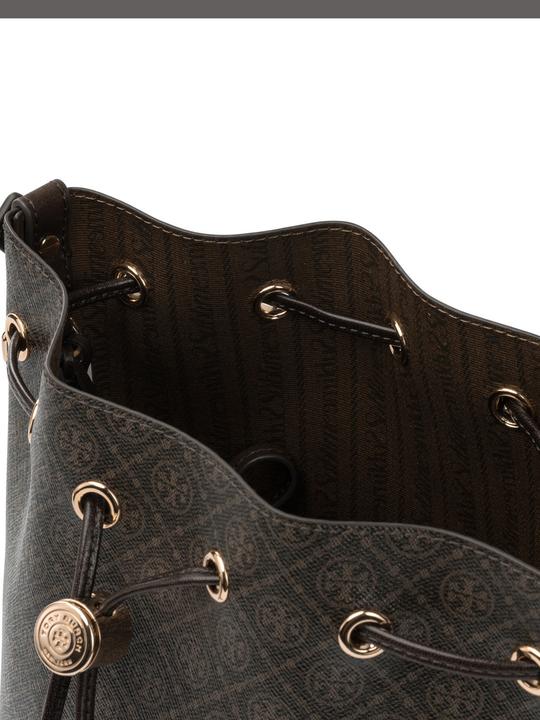 Actual product image Tory Burch monogram printed cotton bucket bag