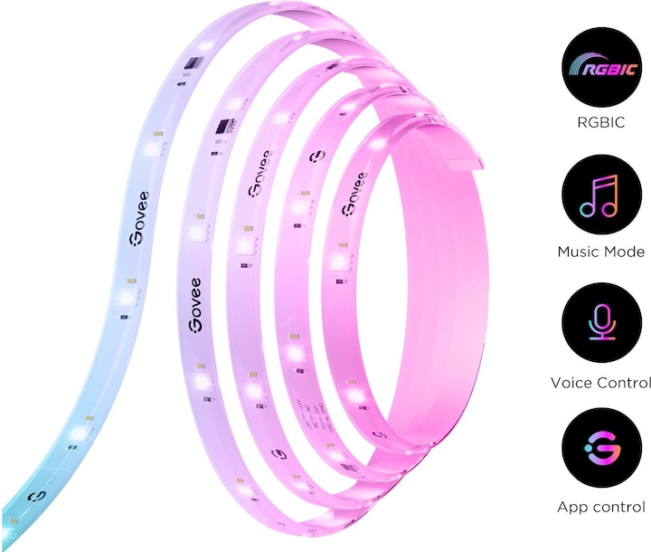 Actual product image Govee LED Strip Lights (RGBIC, 300 cm, Indoor)
