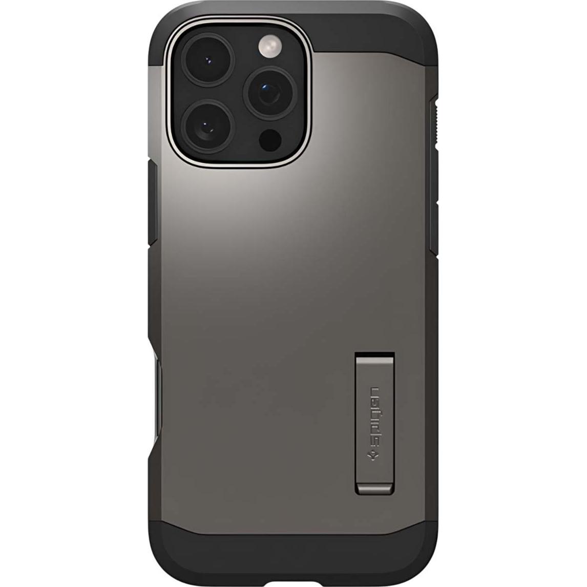 Spigen Tough Armor MAG iPhone 16 Pro Max MagSafe canna di fucile ACS08012 (Apple iPhone 16 Pro Max), Cover smartphone, Grigio