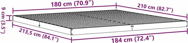 Produktbild vidaXL Bettgestell (180 x 210 cm)