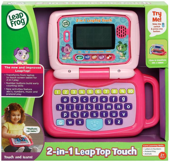 Produktbild VTech 600953 Leap Frog Kids 2 in 1 Touchscreen Activity and Music Laptop - Pink (English Version) 3+ (Englisch)