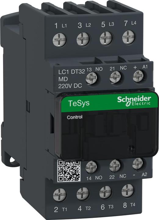 Actual product image Schneider Electric Coil contactor 4 pole NO,32A,220VDC,AC1