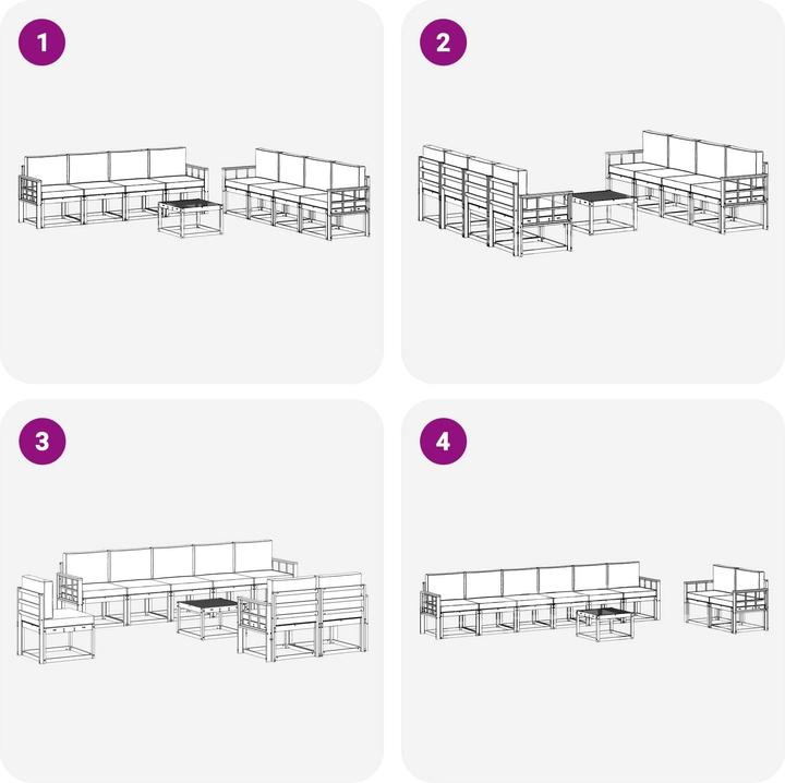 Produktbild vidaXL Gartensofa-set