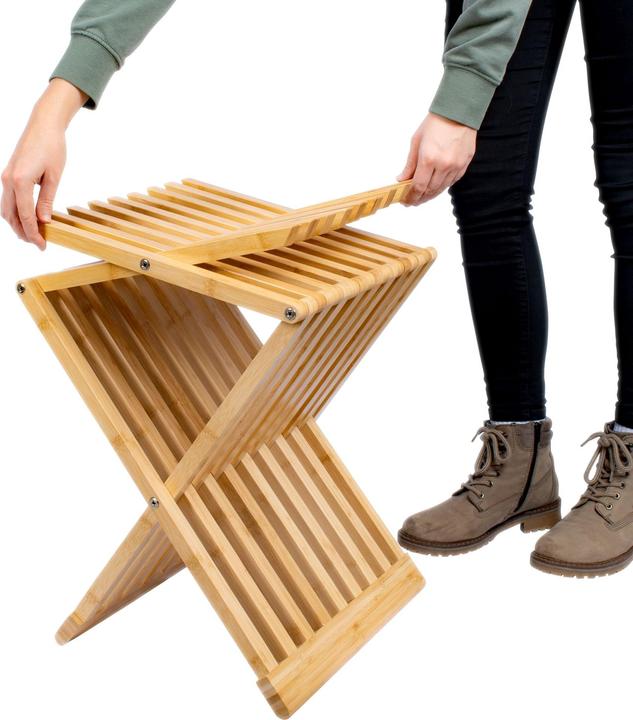 Produktbild Schulte Duschhocker Bambus ergonomisch (130 kg)