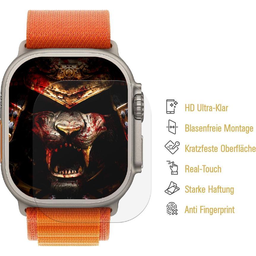 Protectorking 2x Panzerfolie Anti-Shock HD Klar, Smartwatch Zubehör