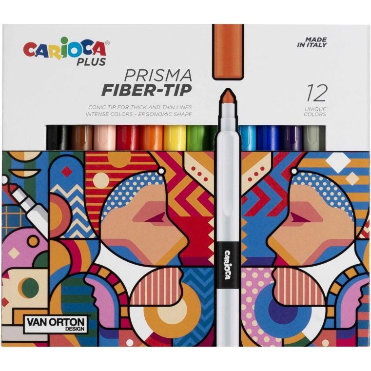 Carioca, Malstifte, Fasermaler Prisma Plus E-12 (Bundig, 12 x)