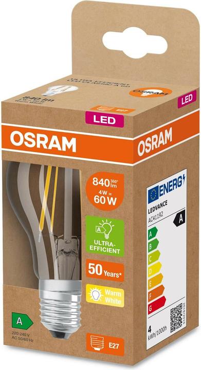 Produktbild Osram Led Filament Classic A (E27, 840 lm, 1x)