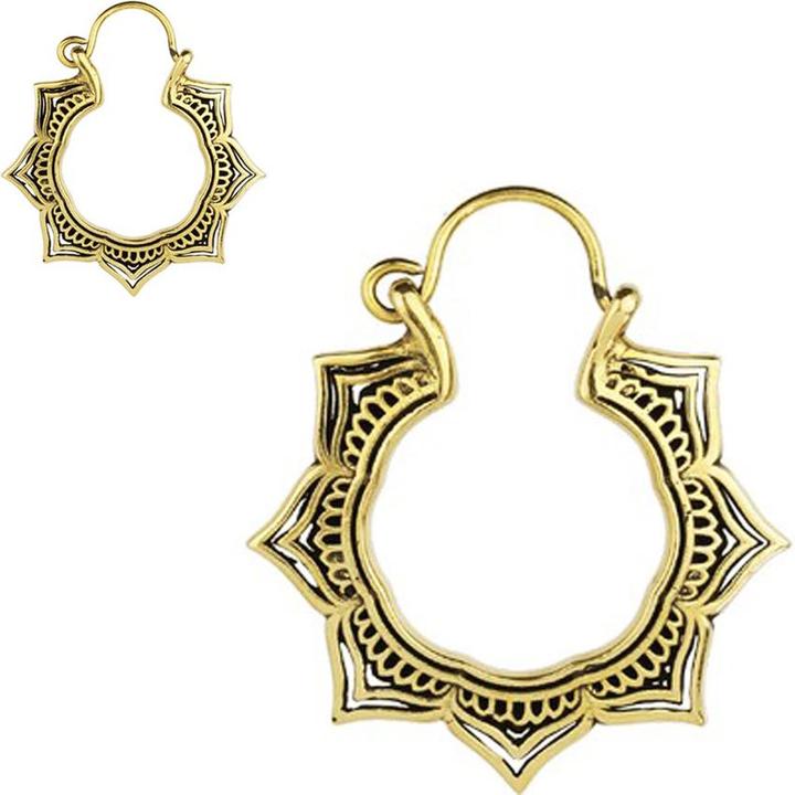 Image du produit Star Piercing Boucles d'oreilles en or plaqué fleur (Laiton)