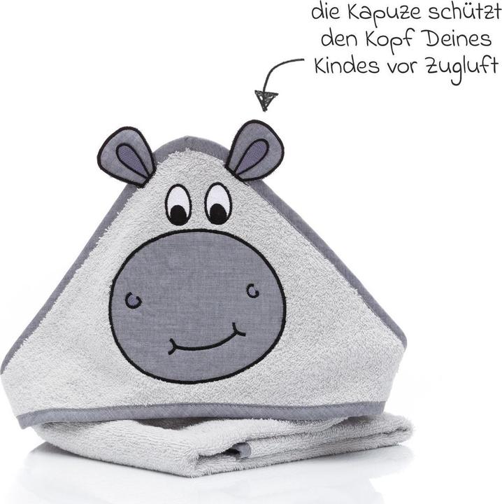 Produktbild Fillikid Kapuzenbadetuch Nilpferd 75 x 75 cm