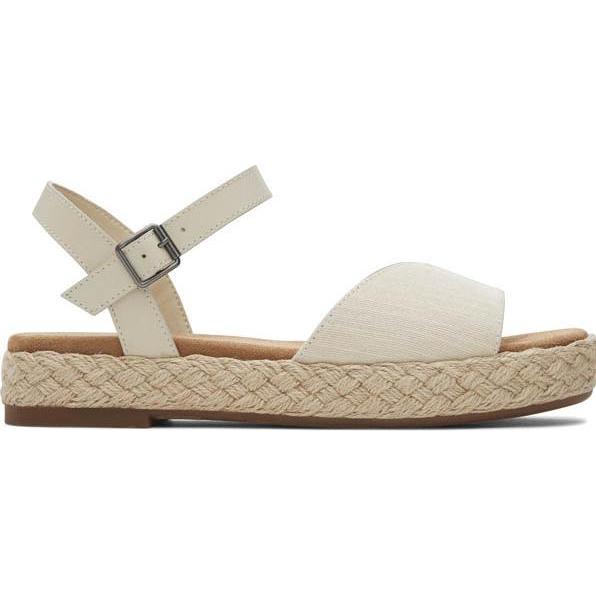 Toms, Damen, Sandalen, W's Abby Slubby Woven/Leather, Weiss, (42)