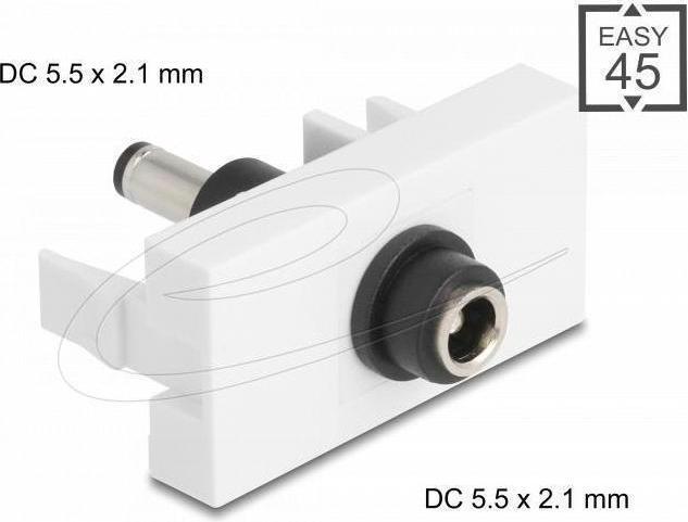 Produktbild Delock Easy 45 Modul DC 5,5 x 2,1 mm Buchse zu DC 5,5 x 2,1