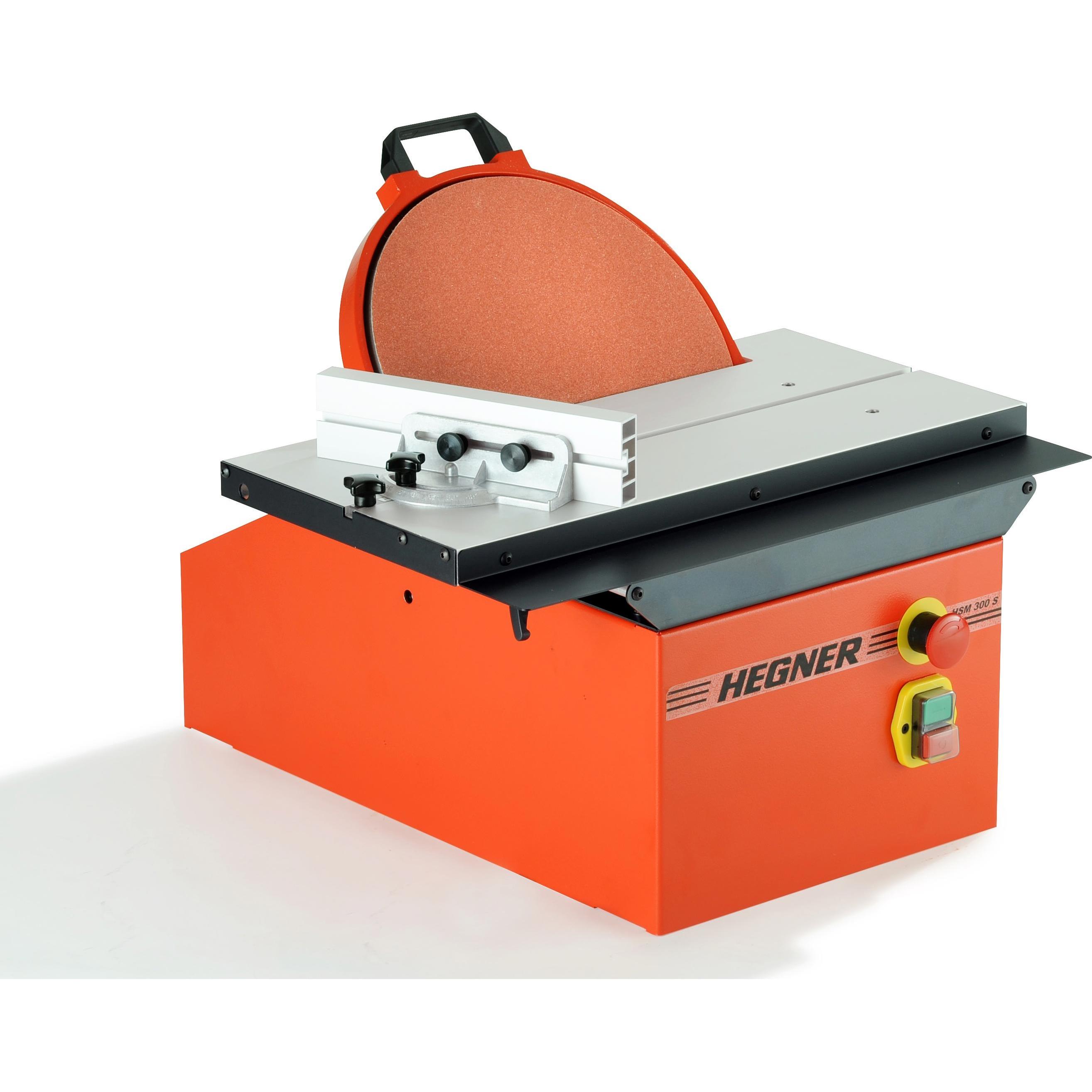 Hegner, Schleifmaschine + Poliermaschine, Scheibenschleifmaschine HSM 300S schwenkbar Gehrungsanschlag 0-45Ã‚Â° (750 W)