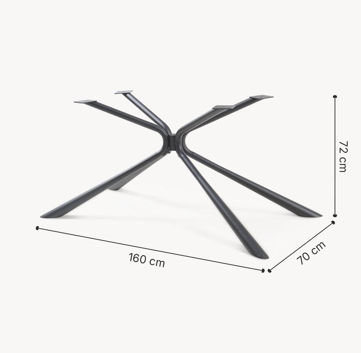 Actual product image En.Casa Tischgestell Havosanlurg Stahl 160x70x72 cm Schwarz