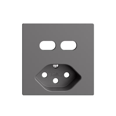 Actual product image Feller Cover set For USB C+C/T13 combination dark grey