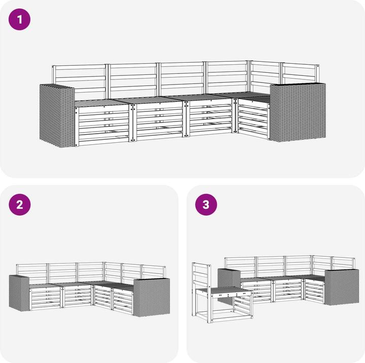 Produktbild vidaXL Outdoor-Sofa