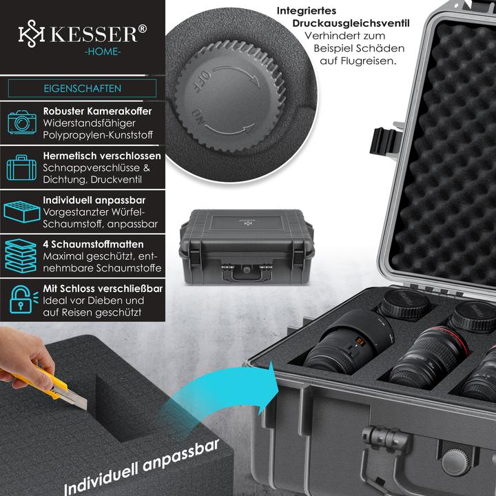 Produktbild Kesser Fotokoffer Kamerakoffer Transportkoffer Schutzkoffer Kamera (Fotokoffer, 35 l)