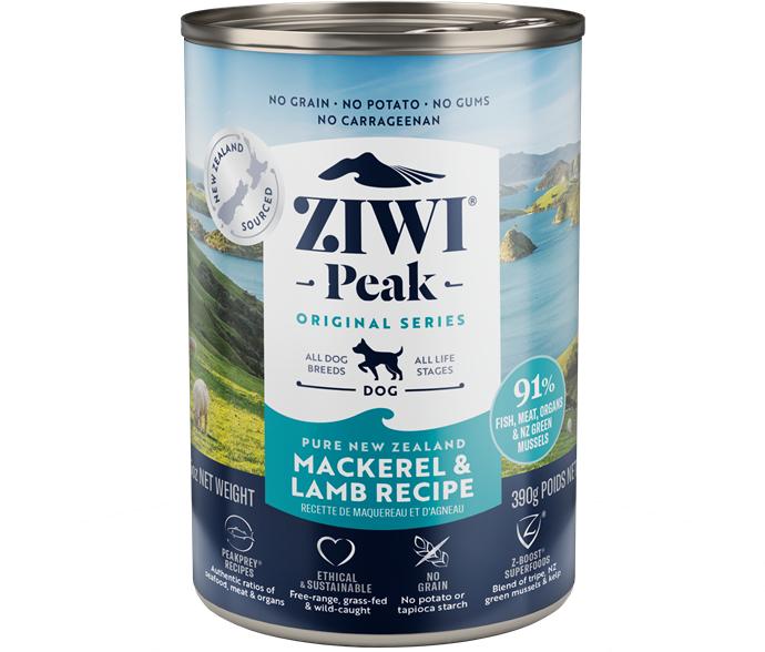 Actual product image Magni Ziwipeak - Mackerel & lamb recipe, wet food 390 gr. - (zp034) (Adult, 1 pcs., 390 g)