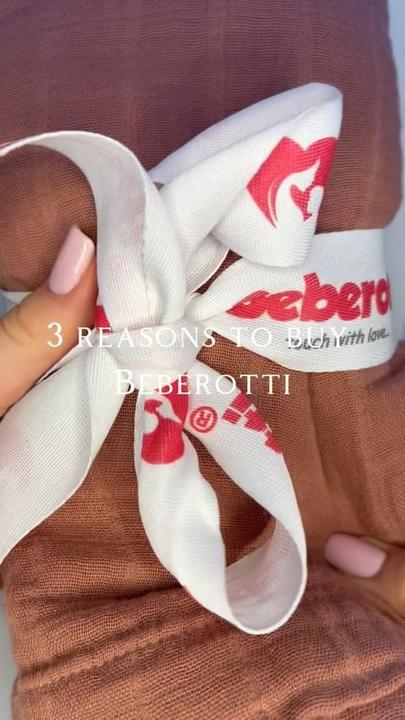 Image du produit Beberotti Couverture en mousseline organique avec glands (145 x 100 cm)