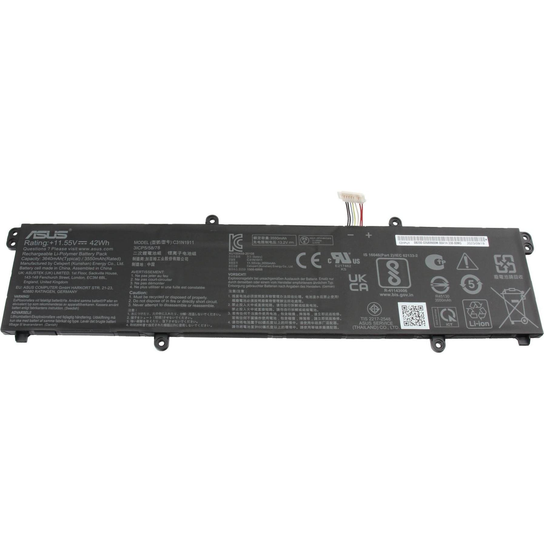 ASUS B31N1911 (3 Zellen, 3640 mAh), Notebook Akku