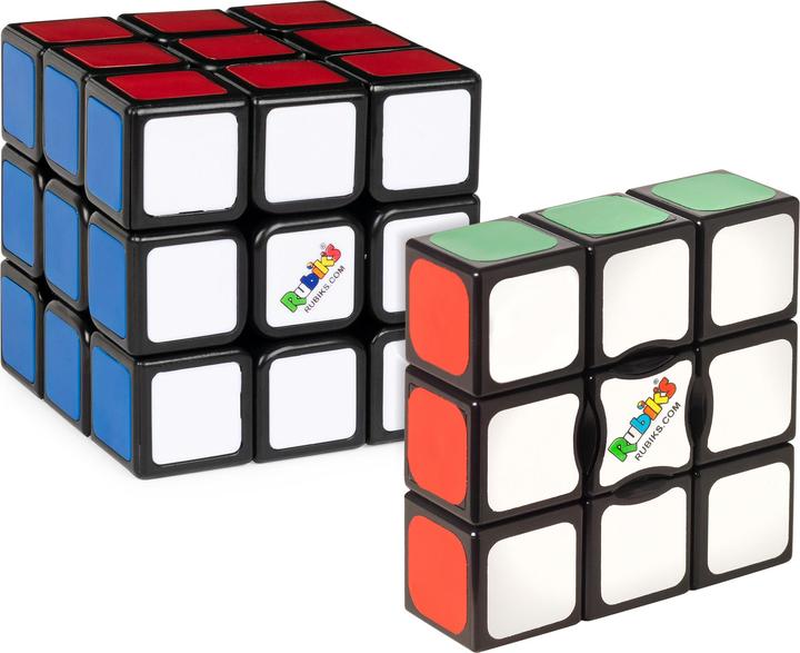 Immagine prodotto Spin Master Starter Pack Rubik's, set regalo con cubo classico 3x3 e cubo Edge 3x3x1, cubo tattile antistress, g (3 x 3)