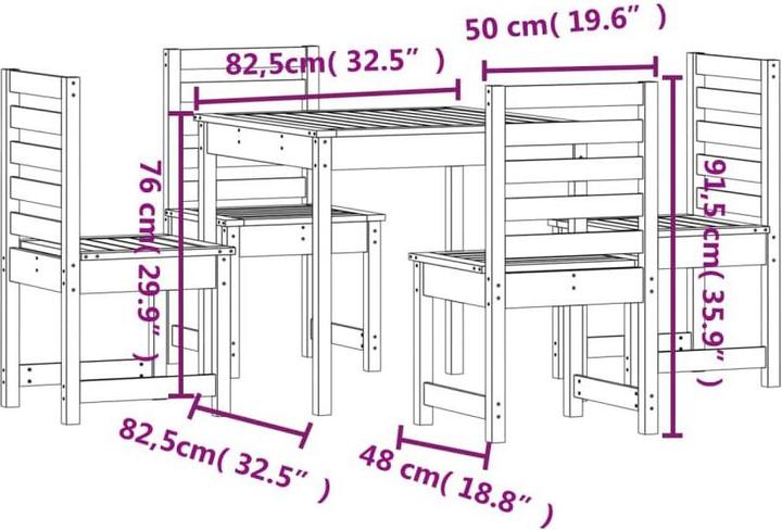 Produktbild vidaXL Garten Essgruppe
