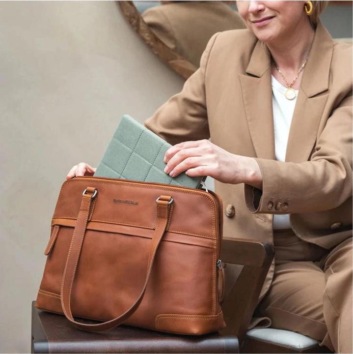 Produktbild The Chesterfield Brand Branson Schultertasche Leder 37 cm Laptopfach