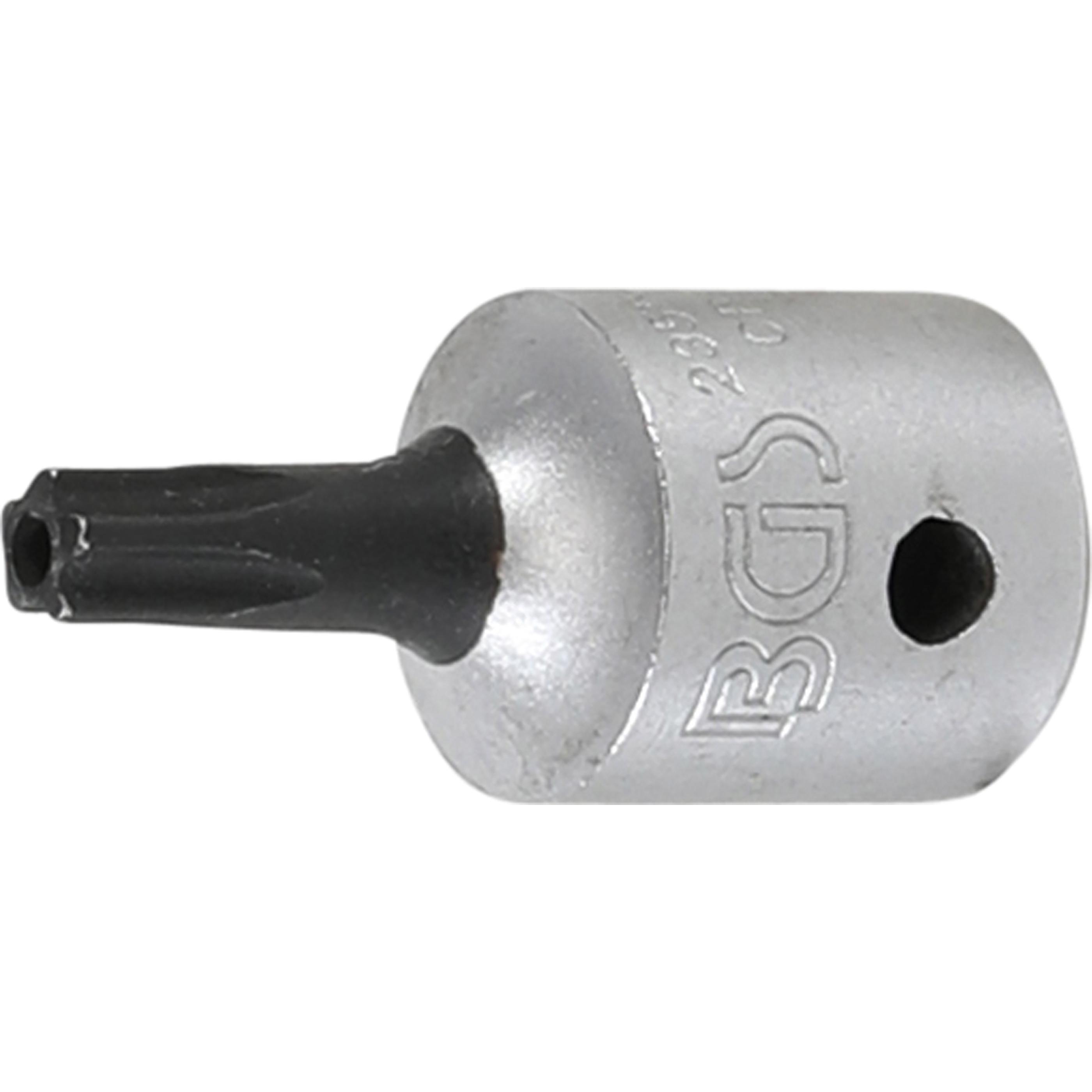 BGS, Bits, Bit-Einsatz Antrieb Innenvierkant 6,3 mm (1/4") TS-Profil (für Torx Plus) mit Bohrung TS20 (6,3 mm)