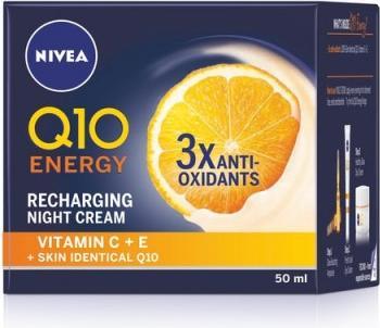 Image du produit NIVEA Q10 Energy Recharging Night Cream, Crème de nuit, Femme, Peau universelle, Visage, Anti-âge, An (50 ml, Crème de nuit)