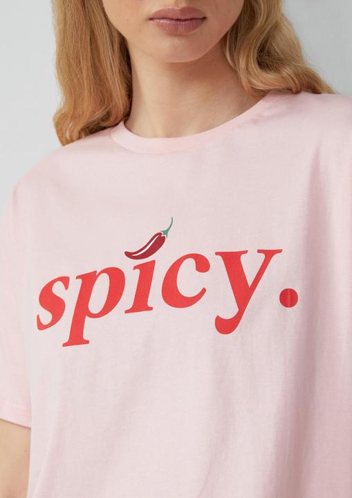 Immagine prodotto S.Oliver T-Shirt Baumwollshirt mit überschnittener Schulter und Frontprint (S)